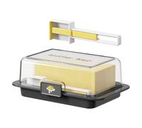Mantequera - Recipiente Hermético Para Mantequilla Con Tapa | Diseñado Especialmente Para Mantequillas | Bandeja Para Queso Irrompible Easy Scoop, Multifuncional Para Mantequilla De La Oeste Y E