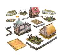mantic Terrain Crate Fantasy Battlefield Pack | Set completo da tavolo 6x4 | edifici di carte, colline in plastica, muri, alberi e modelli in neoprene | Compatibile con Warhammer AoS, Kings of War e
