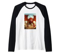Manticore, predatore del Deserto dal Corpo Leone con Volto Umano Maglia con Maniche Raglan