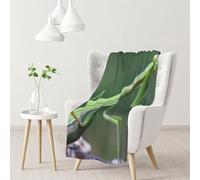 Mantide religiosa verde,Coperta morbida, calda, anti-pilling, in flanella, peluche, 76 x 102 cm