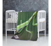 Mantide religiosa verde,Coperta morbida, calda, anti-pilling, in flanella, peluche, 76 x 127 cm