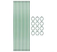 Mantieni facilmente la forma dei tuoi fiori con il nostro robusto set di 12 pali di supporto per piante verdi per uso esterno (45 cm)