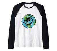 Mantieni Felice la Terra - Nessun Pianeta B, Pace, Animali, Ambiente Maglia con Maniche Raglan