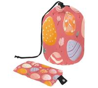 Mantieni i tuoi articoli da toeletta al sicuro e asciutti con questa borsa impermeabile per il trucco, grande e portatile. Uova di Pasqua rosa, Multicolore, 9.9x6.9in/25.2x17.6cm;6x3.5in/15.2x8.8cm