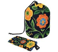Mantieni i tuoi articoli da toeletta al sicuro e asciutti con questa borsa impermeabile per il trucco, grande e portatile. Bellissimi fiori, Multicolore, 9.9x6.9in/25.2x17.6cm;6x3.5in/15.2x8.8cm