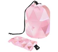 Mantieni i tuoi articoli da toeletta al sicuro e asciutti con questa borsa per il trucco impermeabile, grande e portatile. Triangolo rosa geometrico, Multicolore,