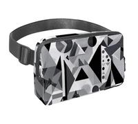 Mantieni i tuoi oggetti essenziali al sicuro e accessibili con la nostra borsa a tracolla, il marsupio da viaggio definitivo, geometrico astratto viola, Multicolore#05, 1.5x9.0x5.9in/4x23x15cm