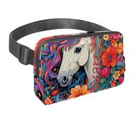 Mantieni i tuoi oggetti essenziali al sicuro e accessibili con la nostra borsa a tracolla, il marsupio da viaggio definitivo, motivo cane vintage, Multicolore#03, 1.5x9.0x5.9in/4x23x15cm