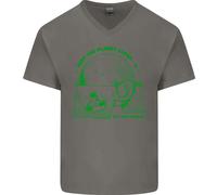 Mantieni Il Pianeta Pulito Cambiamento Climatico Uomo V-Neck In Cotone T-Shirt