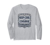 Mantieni la Calma con la Campagna Art Deco di Calvin Coolidge Maglia a Manica
