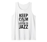 Mantieni la Calma e Ascolta Gli Amanti della Musica Jazz Canotta