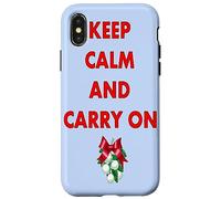 Mantieni la calma e continua a baciarmi sotto il vischio Custodia per iPhone X/XS