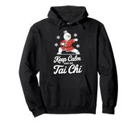 Mantieni la Calma e Fai Tai Chi Snowman Style Felpa con Cappuccio