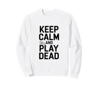 Mantieni la Calma e Gioca a Dead Funny Gamer Humor Felpa