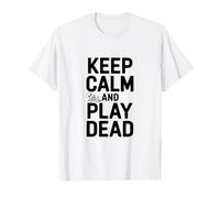 Mantieni la Calma e Gioca a Dead Funny Gamer Humor Maglietta