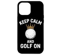 Mantieni la calma e gioca a golf con la pallina da golf Crown Custodia per iPhone 12 Pro Max