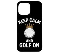 Mantieni la calma e gioca a golf con la pallina da golf Crown Custodia per iPhone 13 Pro Max