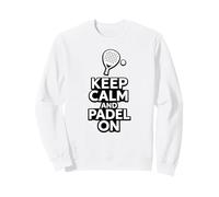Mantieni la Calma e Gioca a Padel su Funny Padel Player Felpa