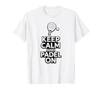 Mantieni la Calma e Gioca a Padel su Funny Padel Player Maglietta