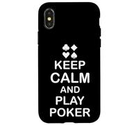 Mantieni la calma e gioca i giochi con le carte da gioco del casinò Custodia per iPhone X/XS
