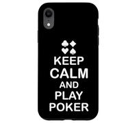 Mantieni la calma e gioca i giochi con le carte da gioco del casinò Custodia per iPhone XR