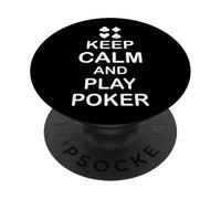 Mantieni la calma e gioca i giochi con le carte da gioco del casinò PopSockets PopGrip Adesivo