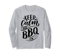 Mantieni la Calma e Il Barbecue Maglia a Manica