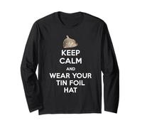 Mantieni la Calma e Indossa Il Tuo Cappello di stagnola Graphic Political Maglia a Manica