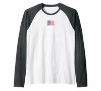 Mantieni la calma e la tariffa sul protezionismo commerciale dell'economia americana Maglia con Maniche Raglan
