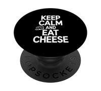 Mantieni la calma e mangia formaggio Funny Food Lover PopSockets PopGrip Adesivo