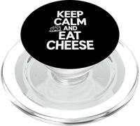 Mantieni la calma e mangia formaggio Funny Food Lover PopSockets PopGrip per MagSafe