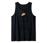 Mantieni la calma e mangia pizza - Fast Food Lover Italian Foodie Pie Canotta