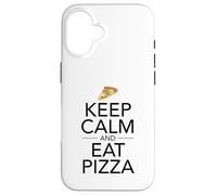 Mantieni la calma e mangia pizza - Fast Food Lover Italian Foodie Pie Custodia per iPhone 16