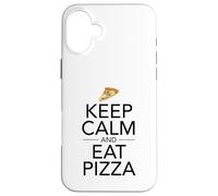 Mantieni la calma e mangia pizza - Fast Food Lover Italian Foodie Pie Custodia per iPhone 16 Plus