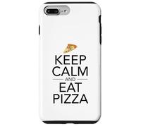 Mantieni la calma e mangia pizza - Fast Food Lover Italian Foodie Pie Custodia per iPhone 7 Plus/8 Plus