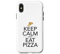 Mantieni la calma e mangia pizza - Fast Food Lover Italian Foodie Pie Custodia per iPhone X/XS