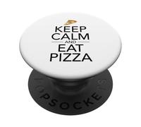 Mantieni la calma e mangia pizza - Fast Food Lover Italian Foodie Pie PopSockets PopGrip Adesivo