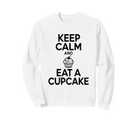 Mantieni la Calma e Mangia Un Divertente Amante dei Dolci Felpa