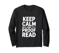 Mantieni la Calma e Prova di Lettura per Gli Appassionati di Grammatica Maglia a Manica