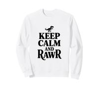 Mantieni la Calma e Rawr Amante dei Dinosauri Felpa