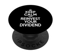 Mantieni la calma e reinvesti il tuo dividendo motivazionale PopSockets PopGrip Adesivo