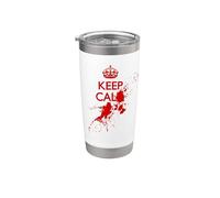Mantieni la calma e... Sangue Splatter (Satire Edition) Bicchiere termico in acciaio inox doppia parete