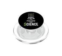 Mantieni la calma e segui la satira politica della scienza PopSockets PopGrip per MagSafe