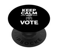 Mantieni la calma e vota Design ispiratore per il giorno delle elezioni PopSockets PopGrip Adesivo