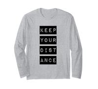 Mantieni Le distanze Introvert Label Maker Style Lettering Maglia a Manica