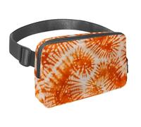 Mantieni le mani libere nelle tue avventure, marsupio da viaggio per uomini e donne, borsa a tracolla ideale per corsa e ciclismo, arancione tie dye, Multicolore#01, 1.5x9.0x5.9in/4x23x15cm