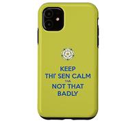 Mantieni Thi Sen calmo che non così male Yorkshire Dialect Blue Custodia per iPhone 11