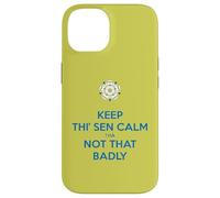Mantieni Thi Sen calmo che non così male Yorkshire Dialect Blue Custodia per iPhone 14