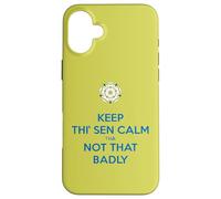 Mantieni Thi Sen calmo che non così male Yorkshire Dialect Blue Custodia per iPhone 16 Plus