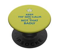 Mantieni Thi Sen calmo che non così male Yorkshire Dialect Blue PopSockets PopGrip Adesivo
